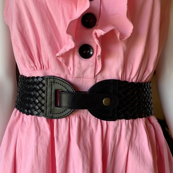 🍒💣 Faux braided leather stretchy belt - Picture 1 of 7